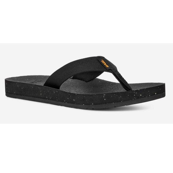 NWT Teva Women's Black Reflip Slip On Flip Flop Size 8 - Picture 1 of 9